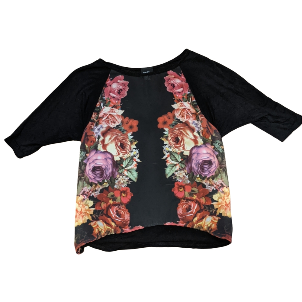 Rue21 Black Floral Women's Blouse
